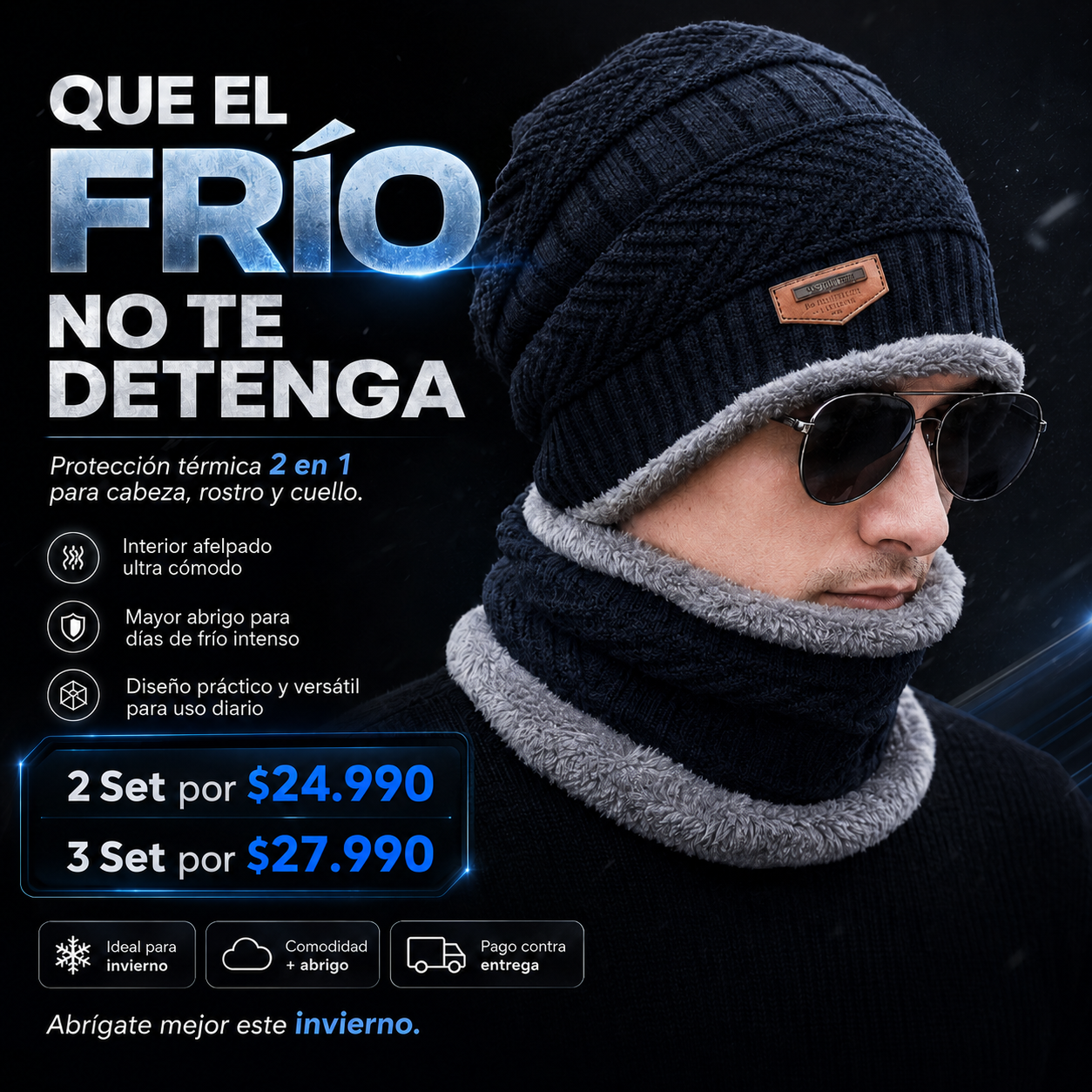 Set termico 2 en 1 - Gorro + Bufanda