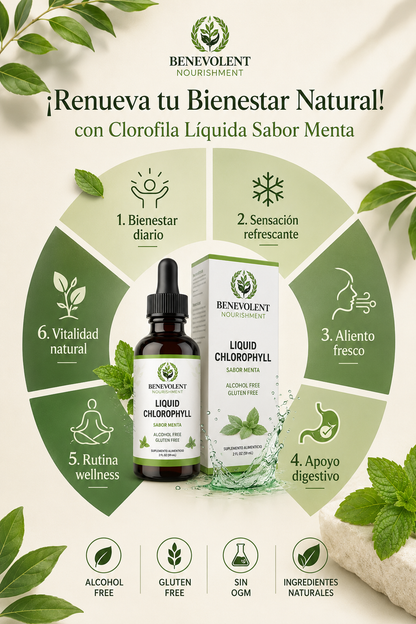 CLOROFILA BENEVOLENT X 59 ML | El detox que tu cuerpo necesita